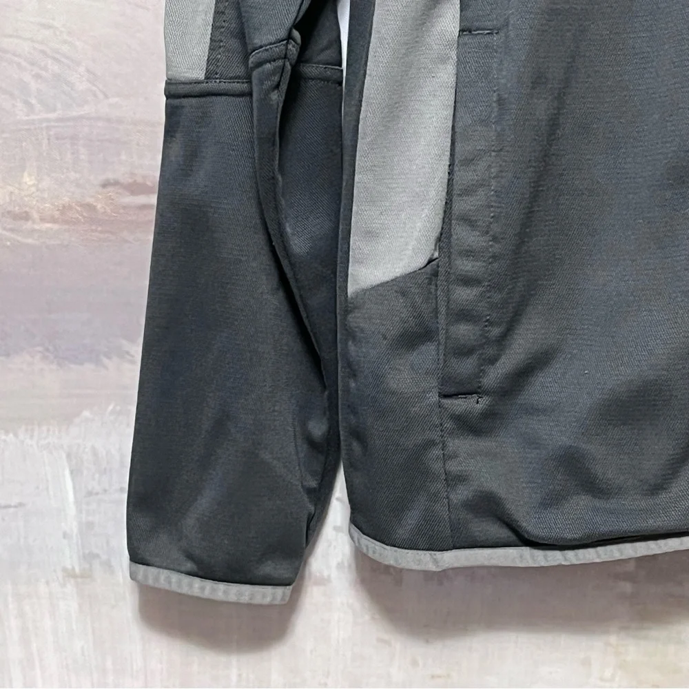 Vtg‎ STARTER Track Jacket Mens S Grey Colorblock Full Zip Pockets Activewear Y2K
